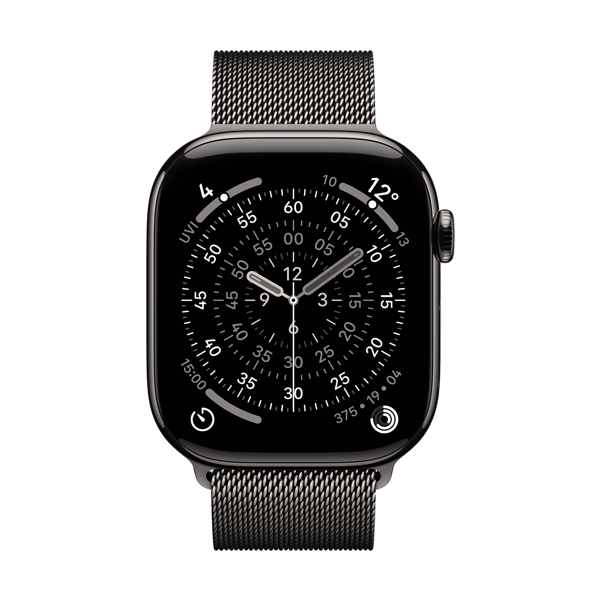 Apple Stainless Steel Milanese Loop for Apple (44mm / 45mm / 46mm / 49mm, S/M) (Physical Vapour Deposition Layer, Slate)_3