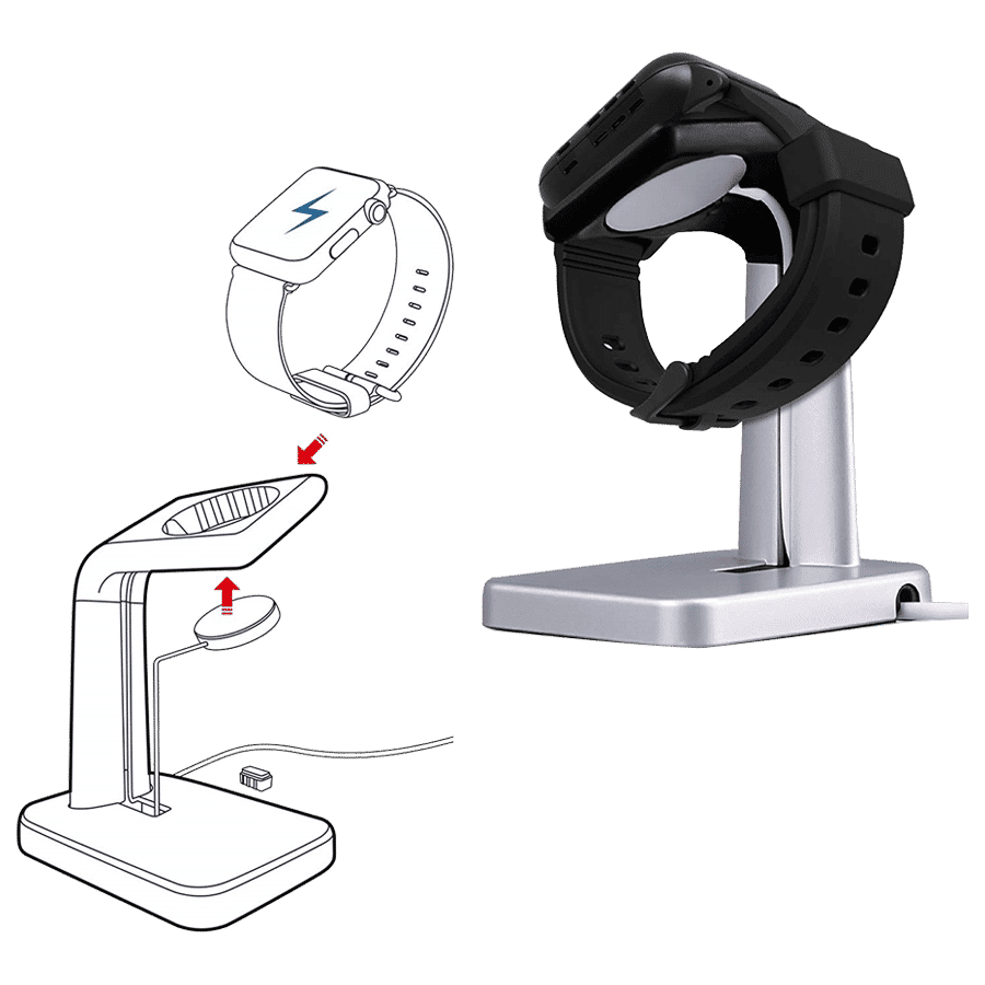 neopack Apple Watch Charging Stand (AWSSL, Silver)_6