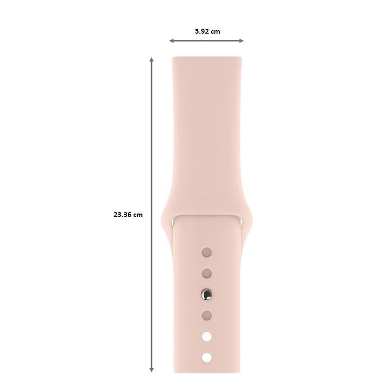 Apple Fluoroelastomer Sport Band for Apple iWatch (42mm / 44mm) (Innovative and Secure Closure) (Pink Sand)_4