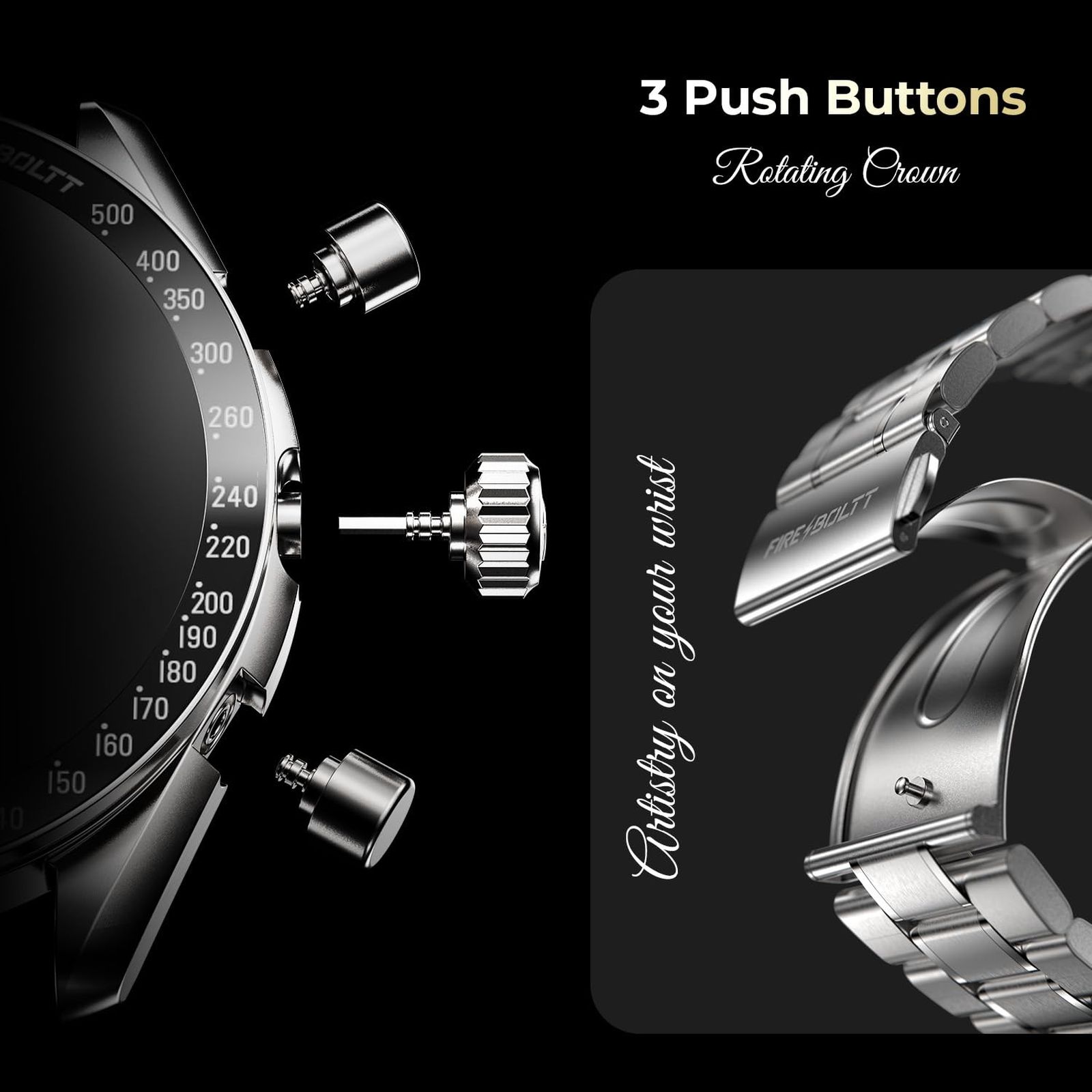 FIRE-BOLTT Moonwatch Smartwatch with Bluetooth Calling (36.3mm AMOLED Display, IP67 Water Resistant, Silver Strap)_10