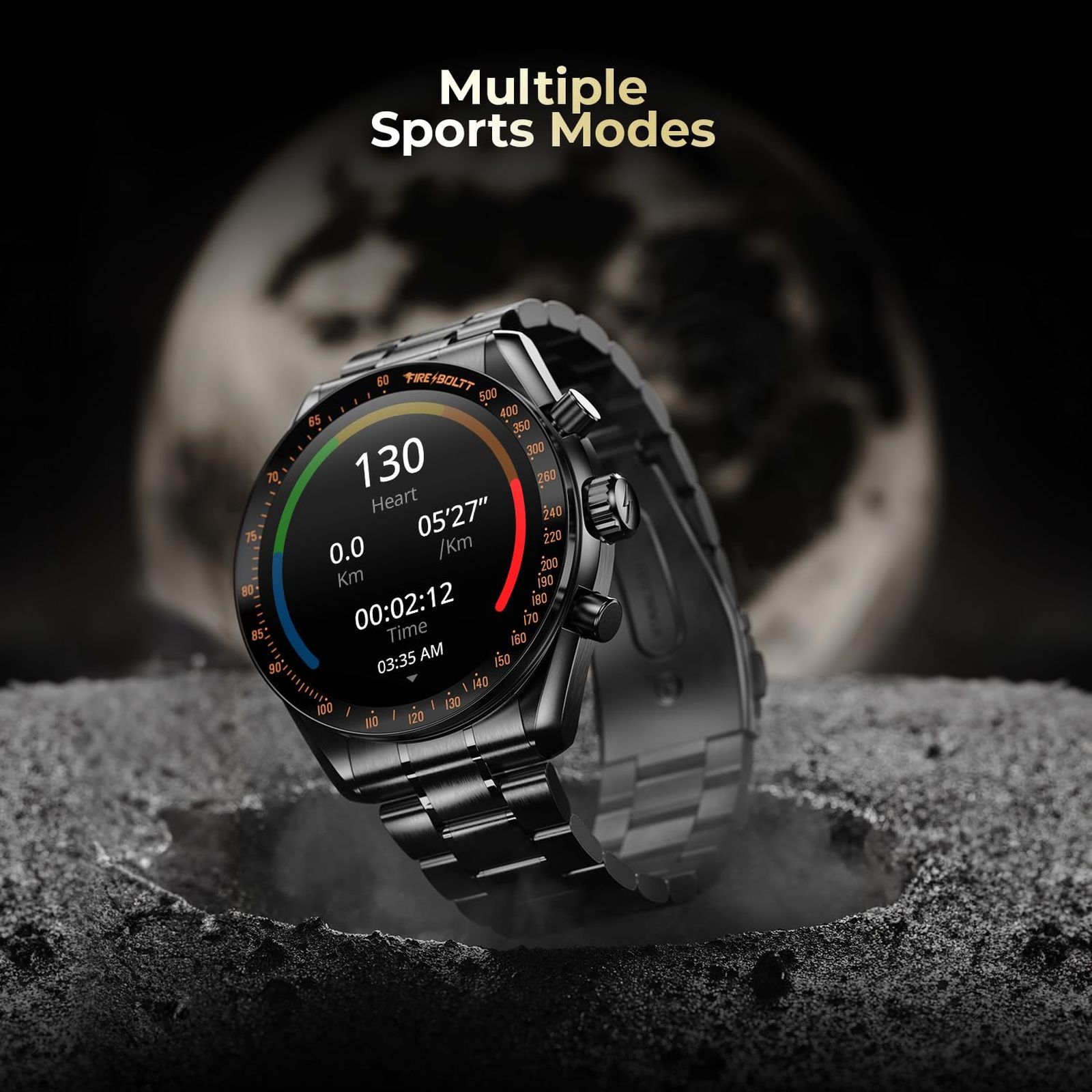FIRE-BOLTT Moonwatch Smartwatch with Bluetooth Calling (36.3mm AMOLED Display, IP67 Water Resistant, Black Strap)_6