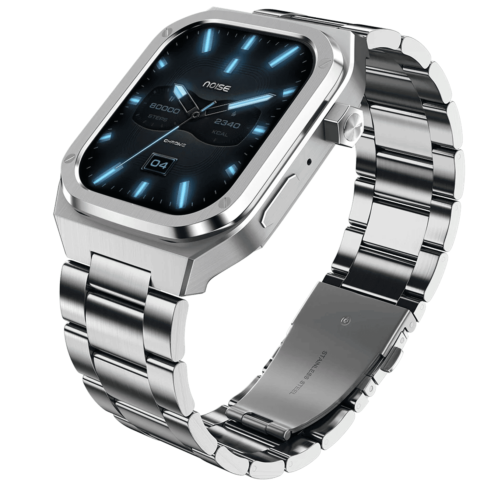 noise ColorFit Chrome Smartwatch with Bluetooth Calling (46.9mm AMOLED Display, IP68 Water Resistant, Elite Silver Strap) noise ColorFit Chrome Smartwatch with Bluetooth Calling (46.9mm AMOLED Display, IP68 Water Resistant, Elite Silver Strap)_5