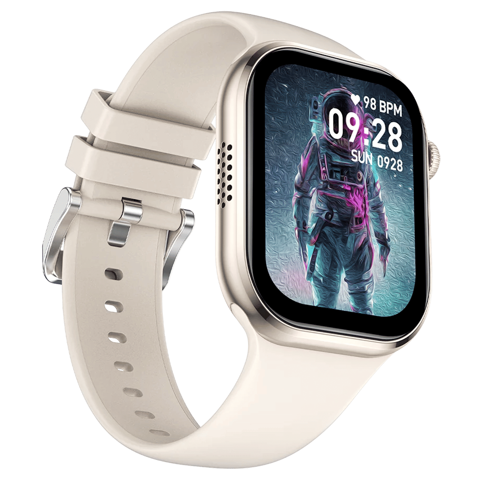 FIRE-BOLTT Brillia Smartwatch with Bluetooth Calling (51.30mm AMOLED Display, IP67 Water Resistant, Champagne Strap)_5