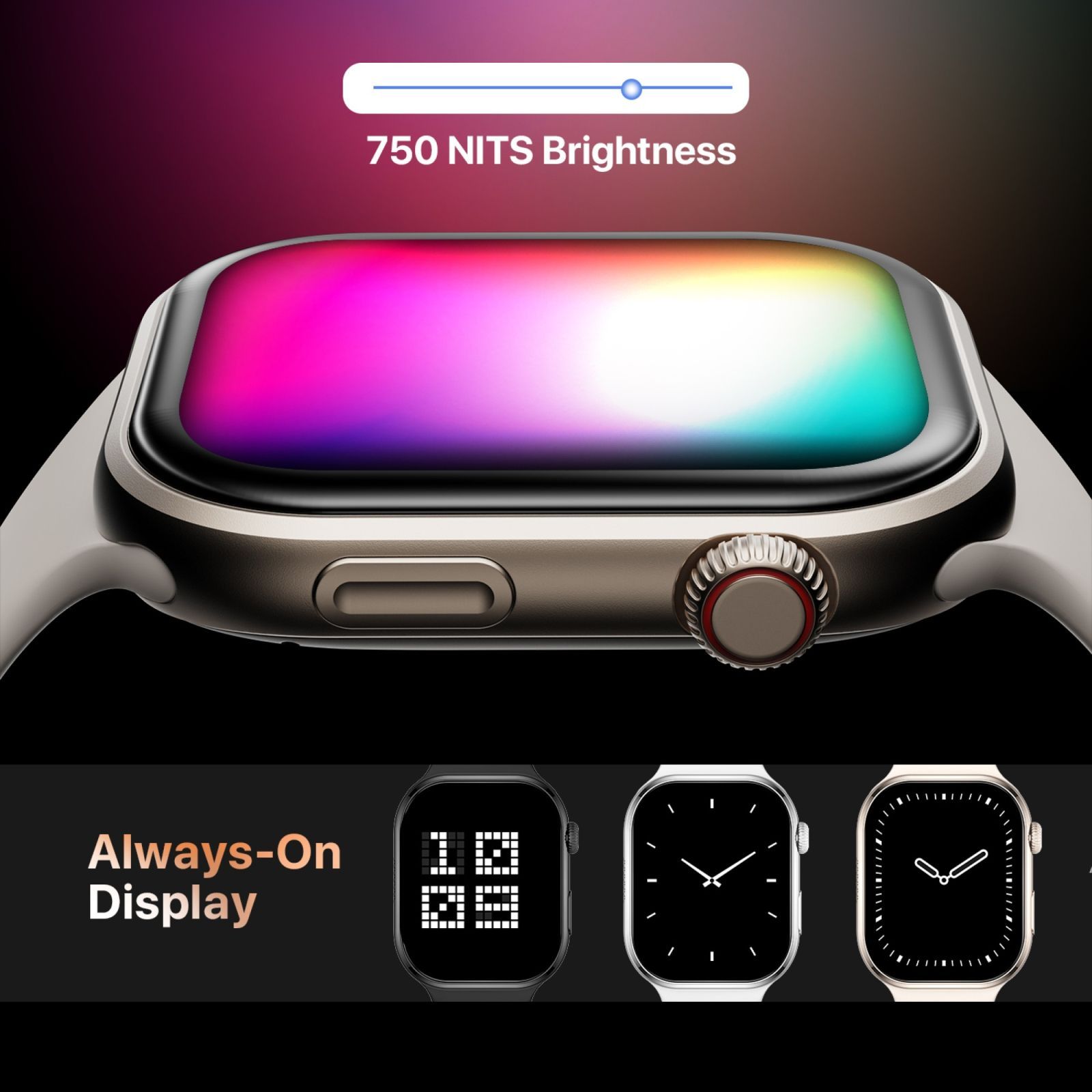 FIRE-BOLTT Brillia Smartwatch with Bluetooth Calling (51.30mm AMOLED Display, IP67 Water Resistant, Champagne Strap)_7