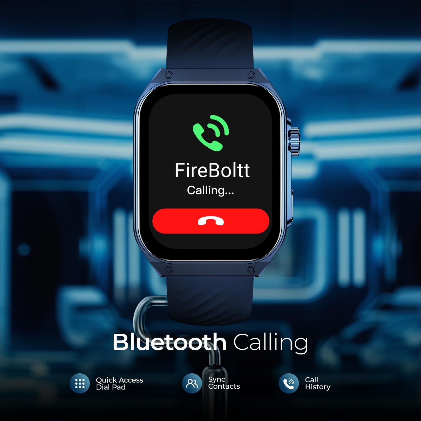 Fire-Boltt ARC Smartwatch with Bluetooth Calling (49.7mm AMOLED Display, IP65 Water Resistant, Midnight Blue Strap)_5