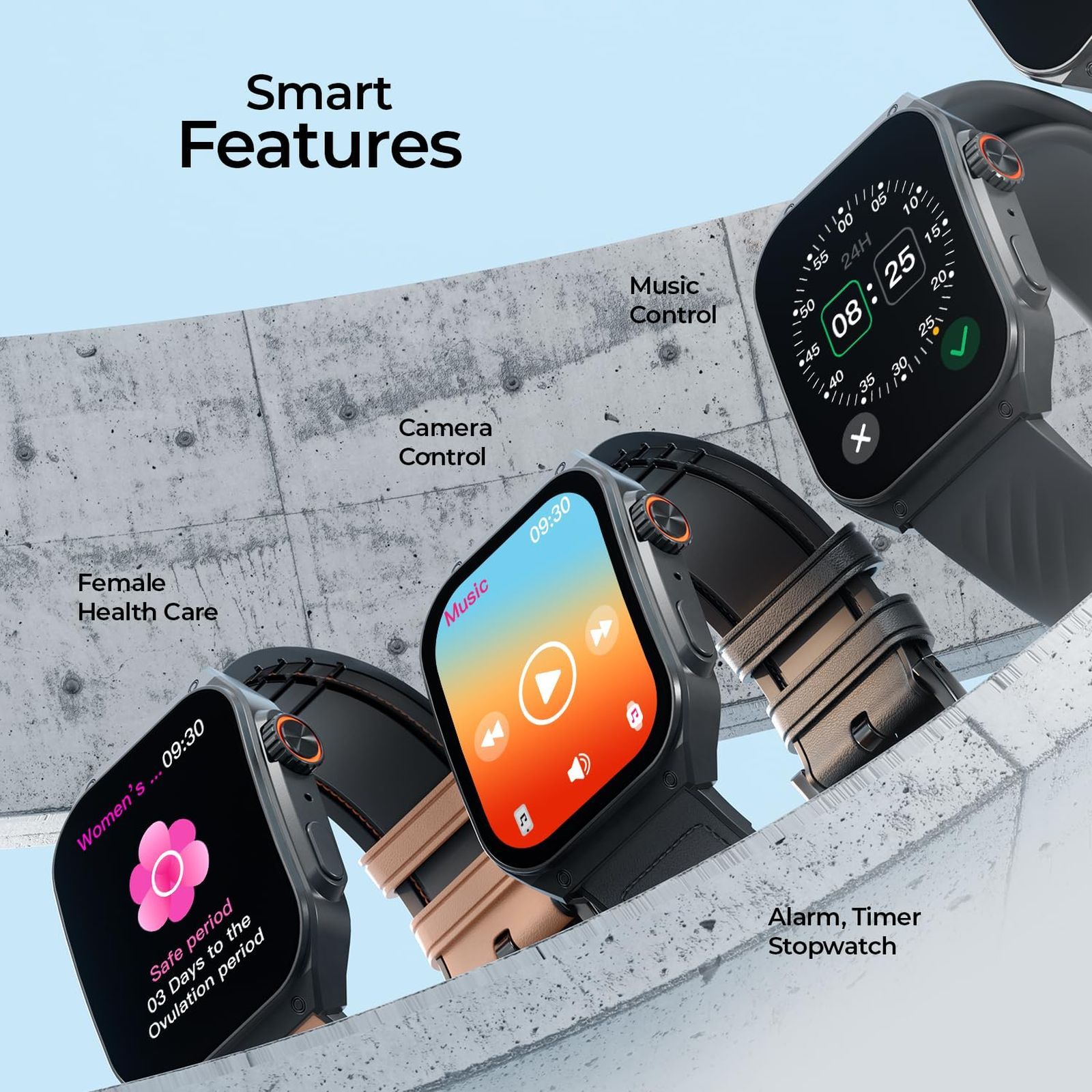 Fire-Boltt ARC Smartwatch with Bluetooth Calling (49.7mm AMOLED Display, IP65 Water Resistant, Black Strap)_6