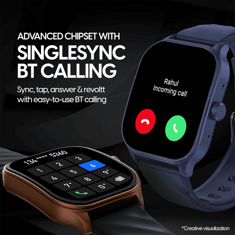 fastrack Revoltt FS1 Pro Smartwatch with Bluetooth Calling (49.7mm AMOLED Arched Display, IP68 Water Resistant, Black Strap)_9