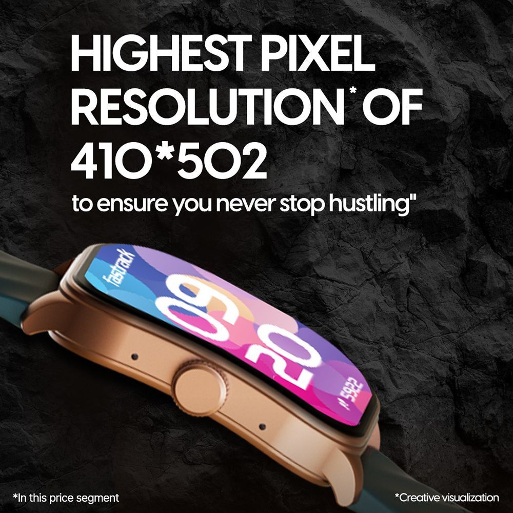 fastrack Revoltt FS1 Pro Smartwatch with Bluetooth Calling (49.7mm AMOLED Arched Display, IP68 Water Resistant, Black Strap)_12