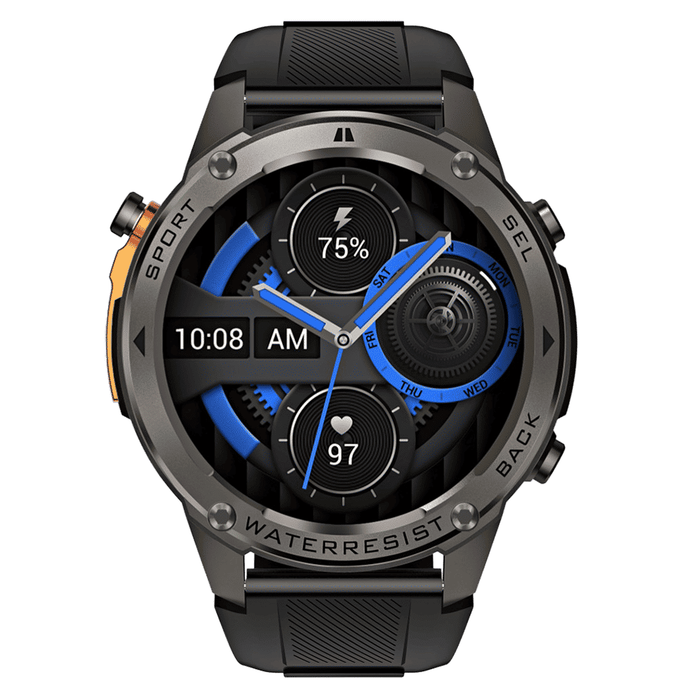 Croma Velocity X1 Smartwatch with Dual Band GPS (36.3mm AMOLED Display, 50M Water Resistant, Black Strap)_8