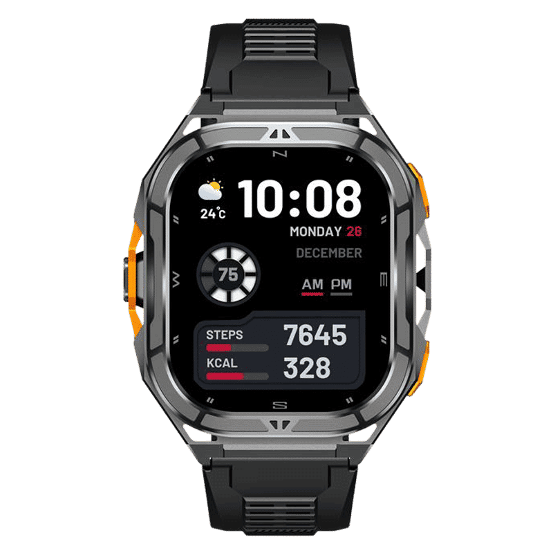 Croma Velocity X2 Smartwatch with Dual Band GPS (49.7mm AMOLED Display, 50M Water Resistant, Black Strap)_1