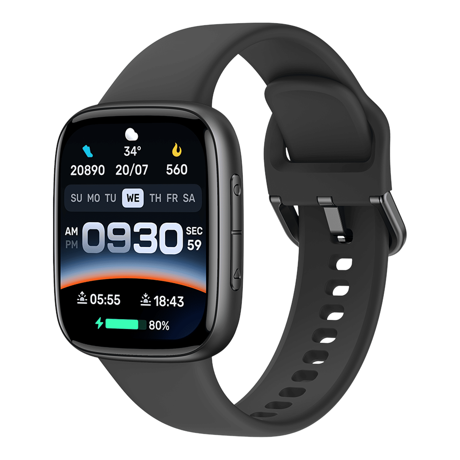 Croma Velocity S1 Smartwatch with Bluetooth Calling (47mm AMOLED Display, IP68 Water Resistant, Black Strap)_2