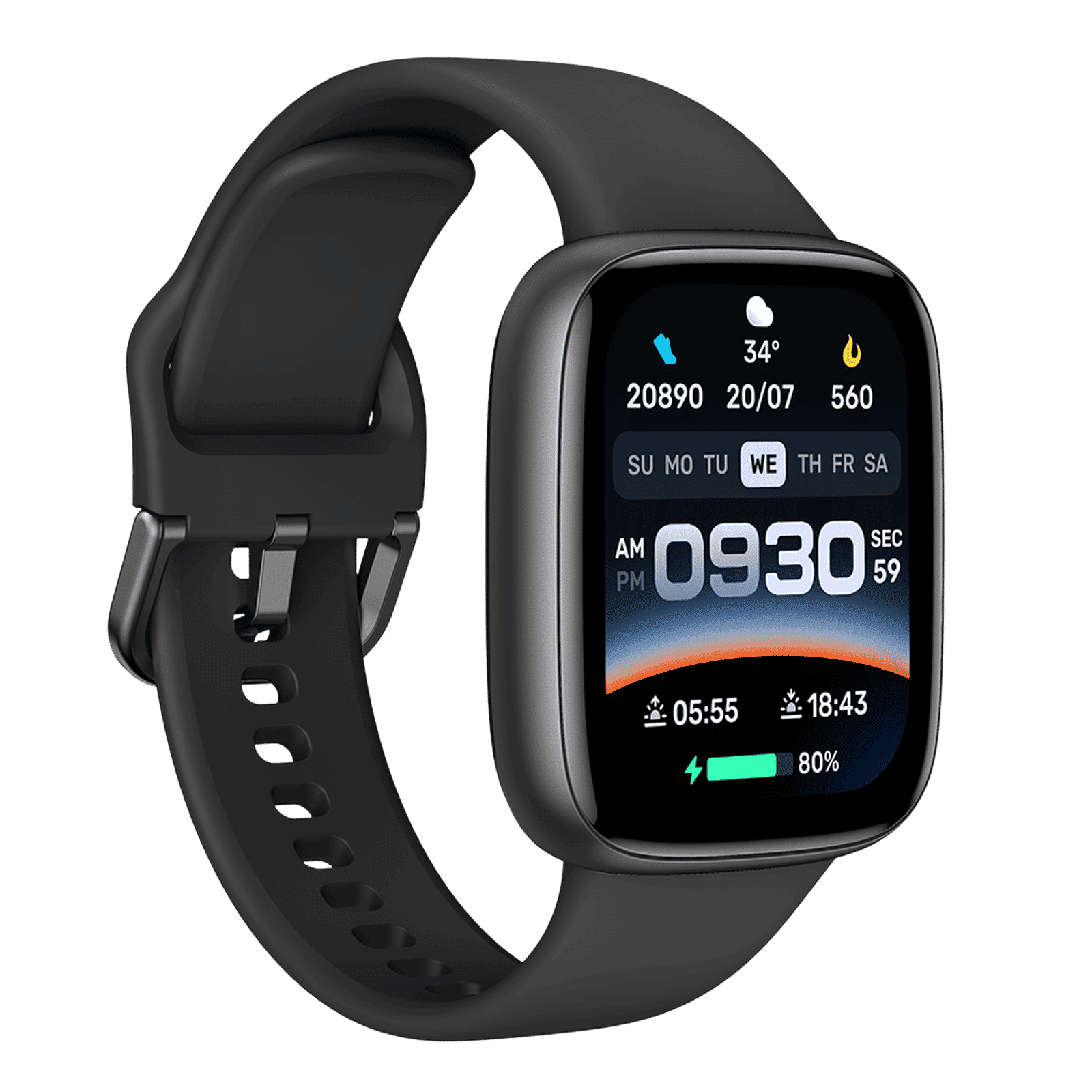 Croma Velocity S1 Smartwatch with Bluetooth Calling (47mm AMOLED Display, IP68 Water Resistant, Black Strap)_3