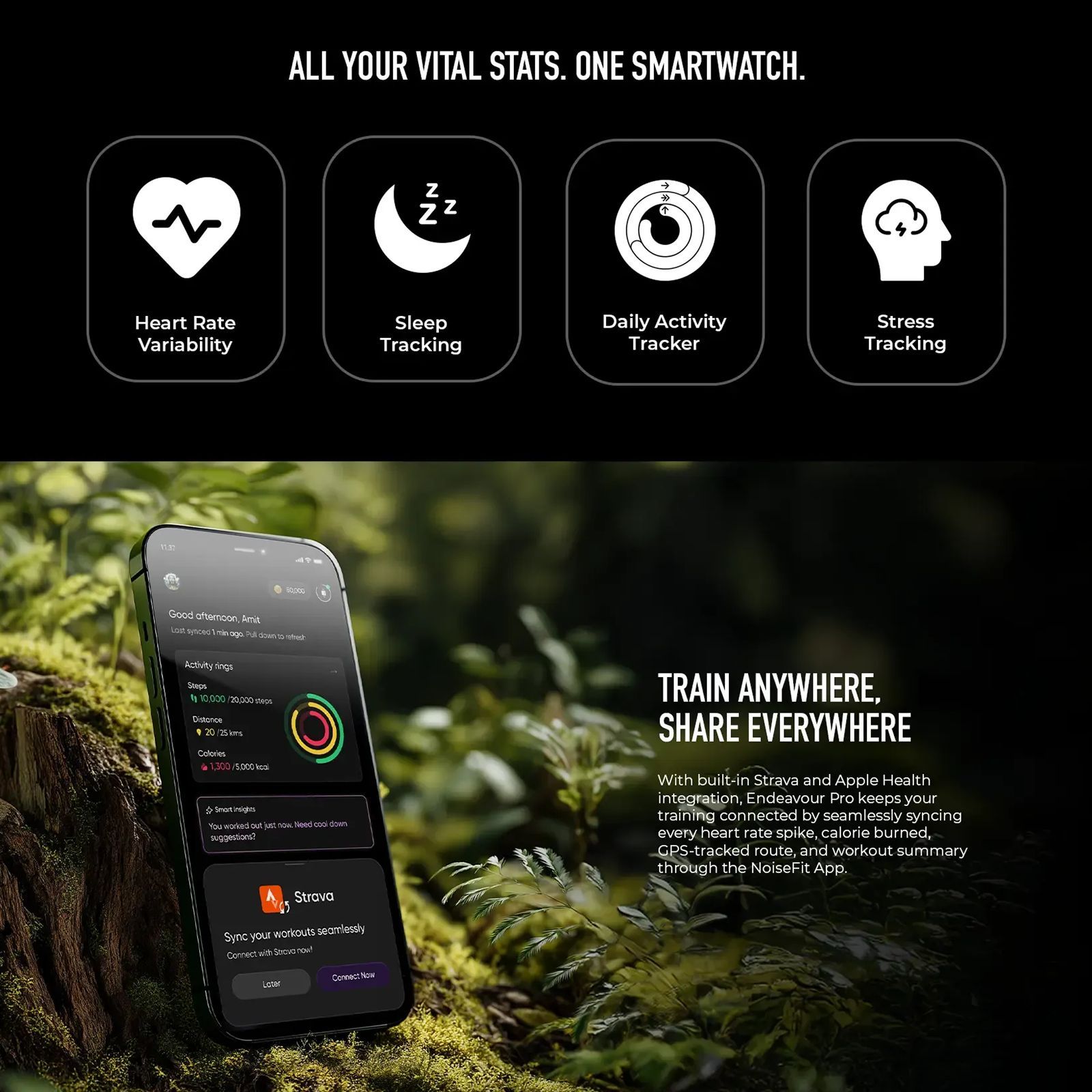 noise NoiseFit Endeavour Pro Smartwatch with Bluetooth Calling (38.1mm AMOLED Display, 5ATM Water Resistant, Carbon Black)_8