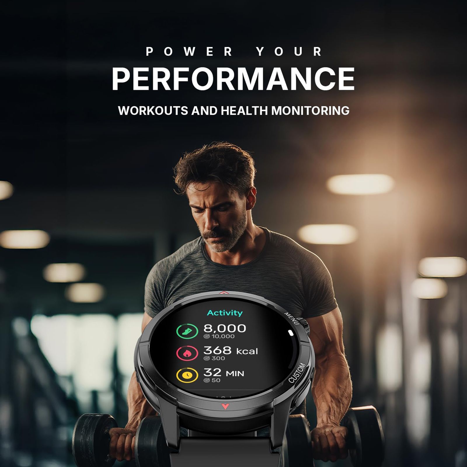 noise NoiseFit Endeavour 2 Smartwatch with Bluetooth Calling (37.08mm AMOLED Display, 5 ATM Water Resistant, Jet Black Strap)_8