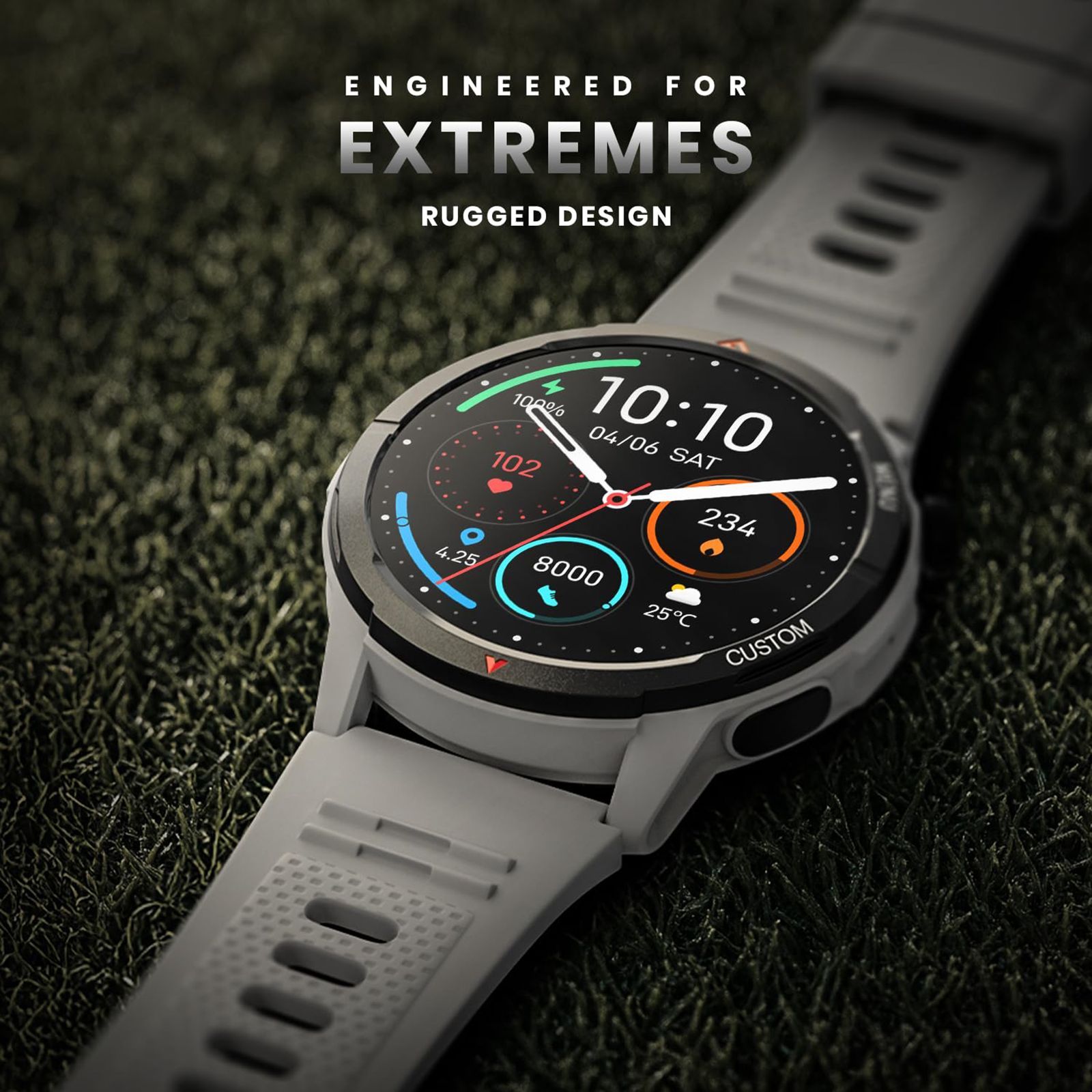 noise NoiseFit Endeavour 2 Smartwatch with Bluetooth Calling (37.08mm AMOLED Display, 5 ATM Water Resistant, Jet Black Strap)_2