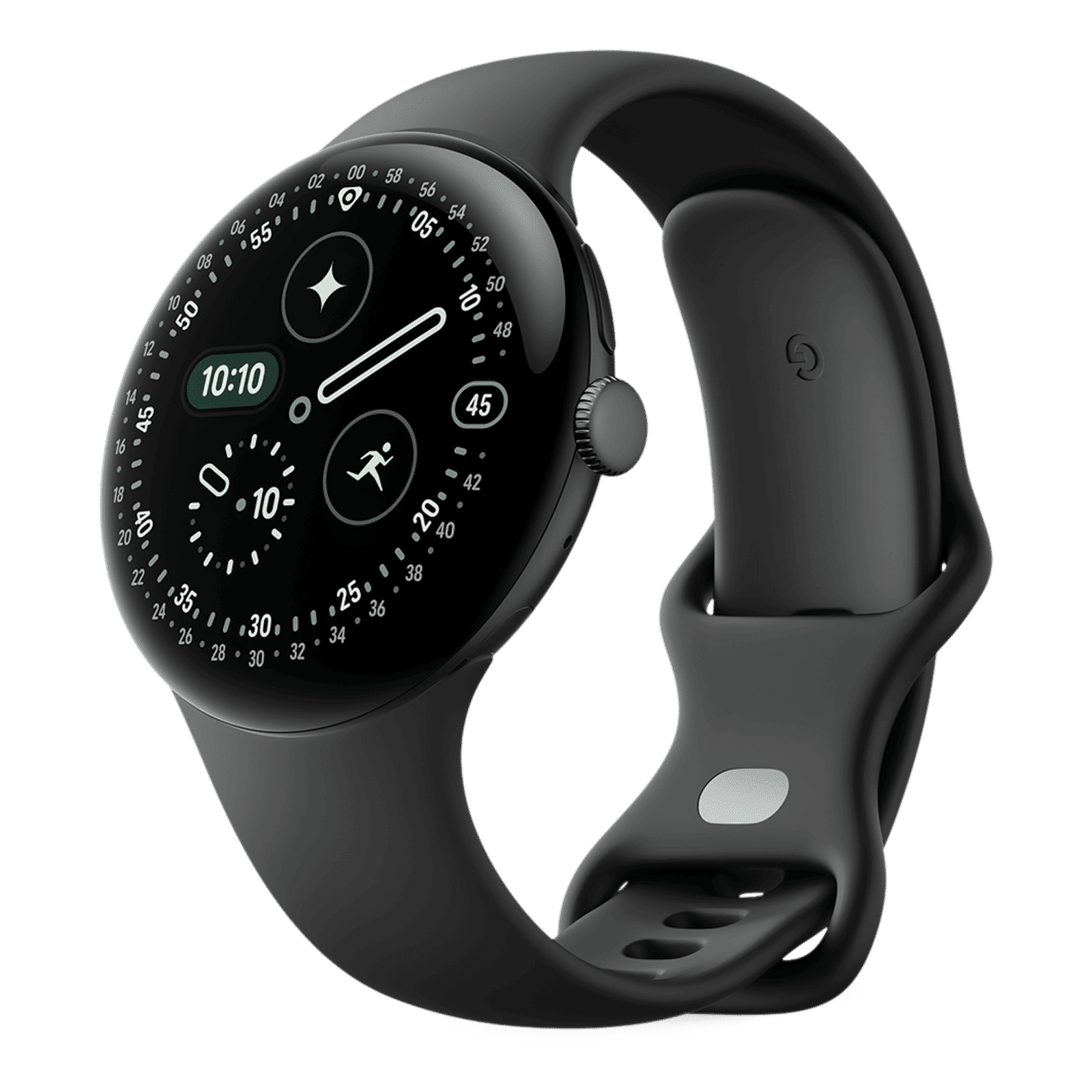 Google Pixel Watch 4 Wi-Fi+Bluetooth Wear OS 6.0 Smartwatch (45mm AMOLED LTPO Display, Qualcomm Snapdragon W5 Gen 2 Cortex-M55, Health Tracking Insights, Obsidian Active Band)_3