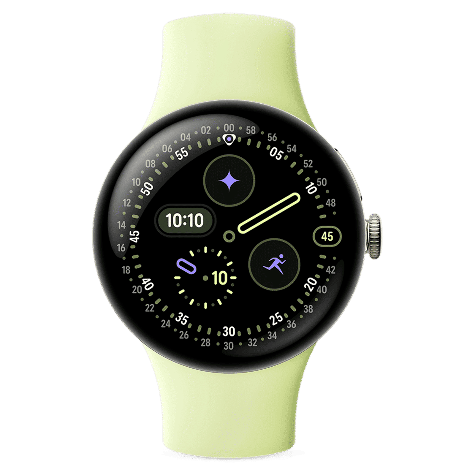 Google Pixel Watch 4 Wi-Fi+Bluetooth Wear OS 6.0 Smartwatch (41mm AMOLED LTPO Display, Qualcomm Snapdragon W5 Gen 2 Cortex-M55, Health Tracking Insights, Lemongrass Active Band)_1