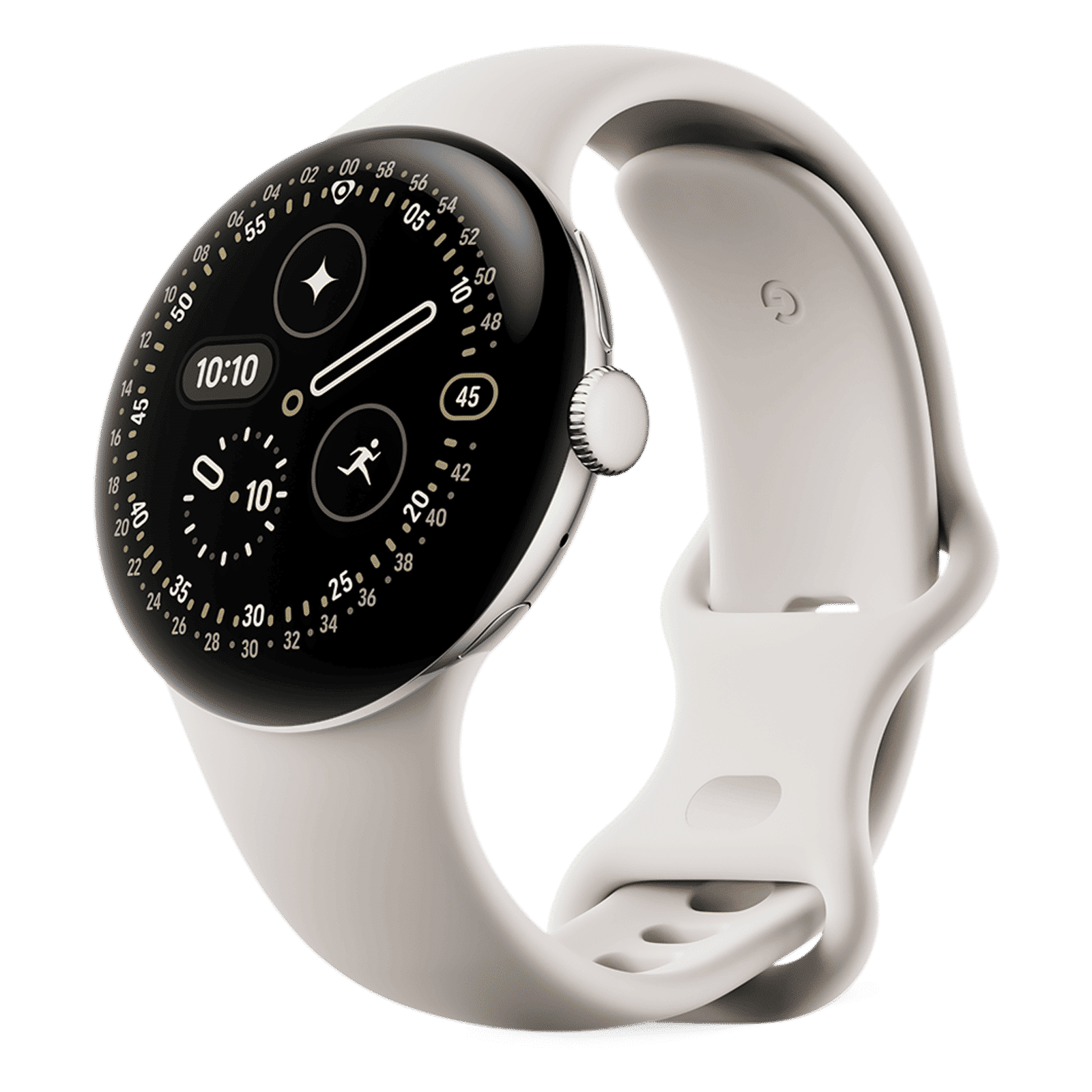 Google Pixel Watch 4 Wi-Fi+Bluetooth Wear OS 6.0 Smartwatch (41mm AMOLED LTPO Display, Qualcomm Snapdragon W5 Gen 2 Cortex-M55, Health Tracking Insights, Porcelain Active Band)_3