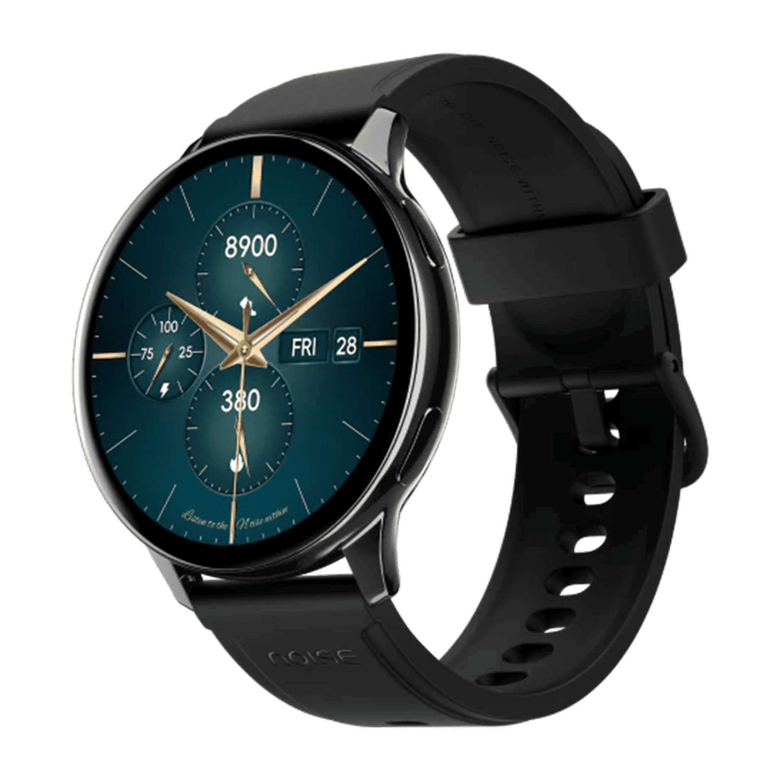 Noise Vortex Plus Smartwatch with Bluetooth Calling (37mm AMOLED Display, IP68 Water Resistant, Jet Black Strap)_1