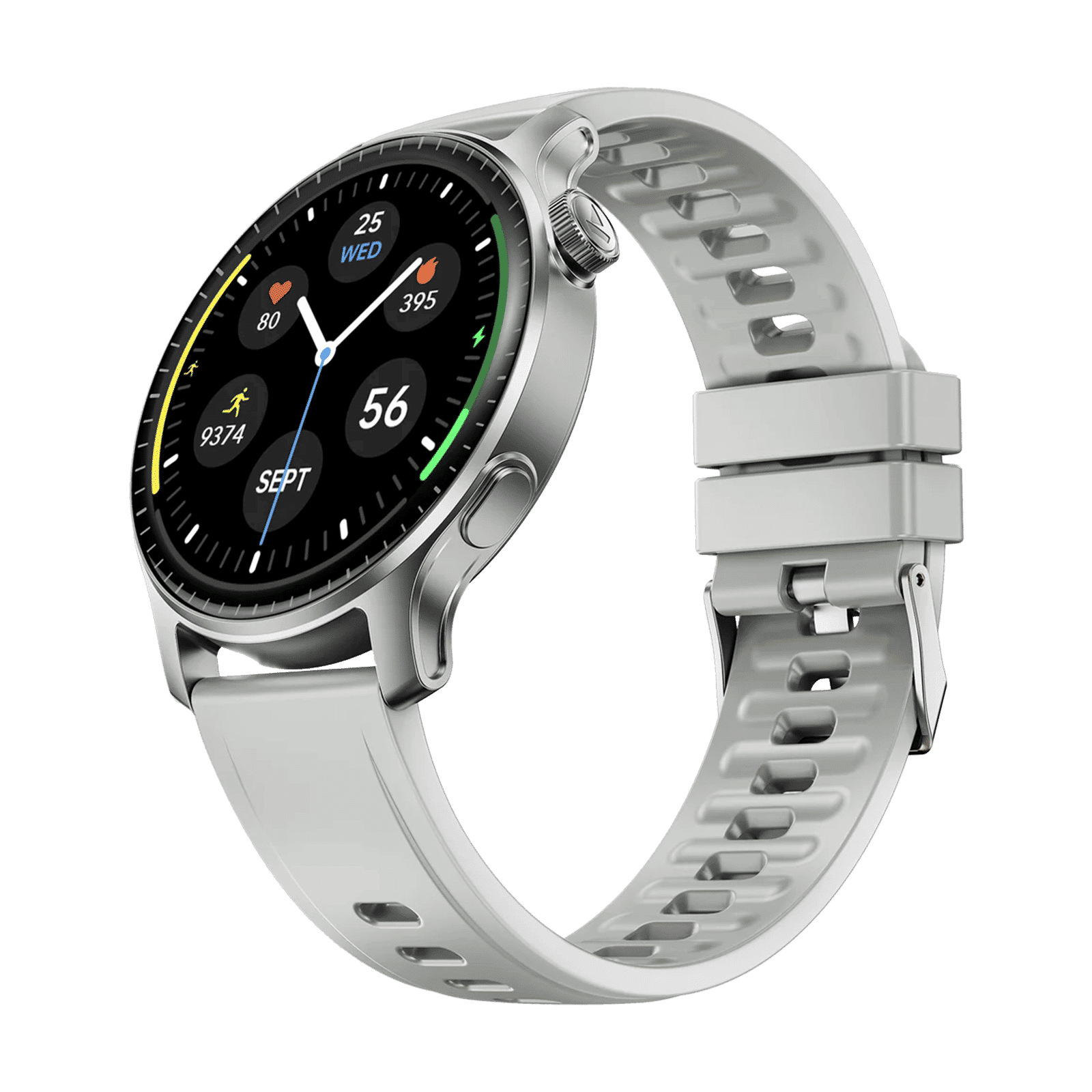 boAt Ultima Summit Smartwatch with Bluetooth Calling (36.32mm AMOLED Display, IP68 Water Resistant, Silver Mist Strap)_1