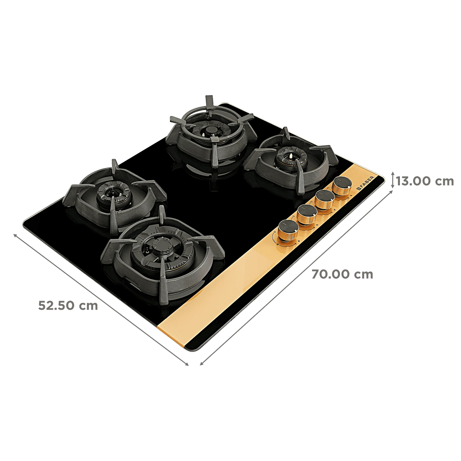 FABER Utopia Pro HT 704 BR CI Toughened Glass Top 4 Burner Automatic Hob (Flame Failure Device, Black)_2