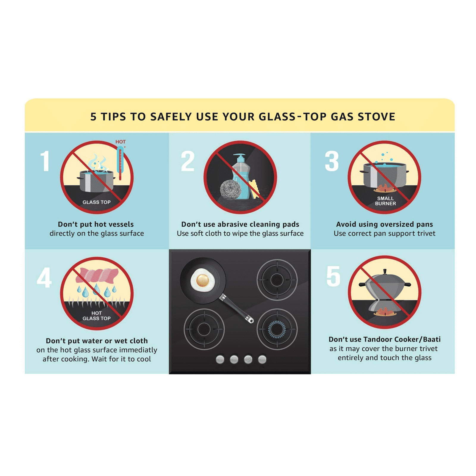 Fabiano Toughened Glass Top 2 Burner Manual Gas Stove (ISI Certified, Black)_7