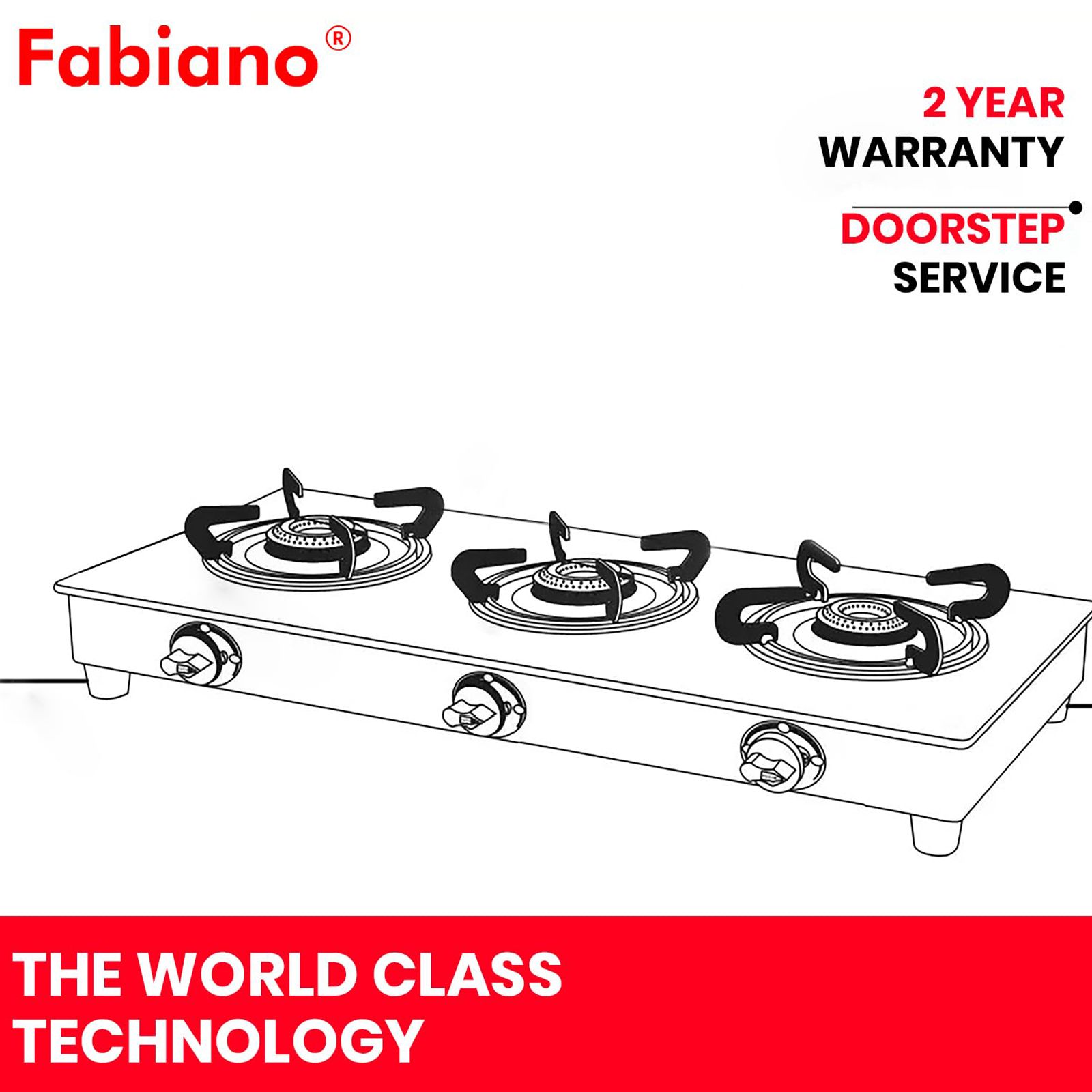 Fabiano FAB-3BRN Toughened Glass Top 3 Burner Manual Gas Stove (High Efficiency Burners, Black)_4