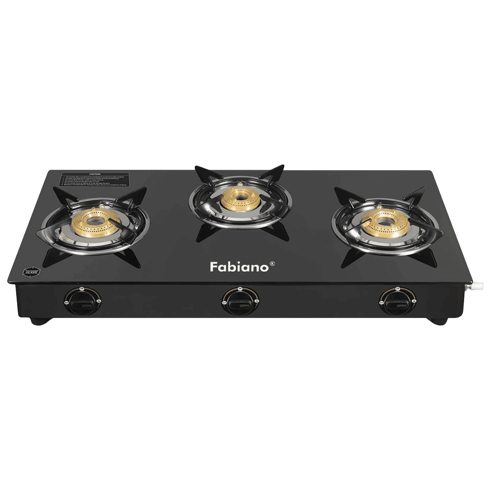 Fabiano FAB-3BR STARLINE Toughened Glass Top 3 Burner Manual Gas Stove (Tri-Pin Burners, Black)_1